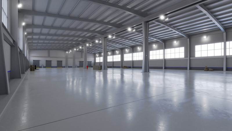 Industrial Warehouse Interior 9 3D Model .c4d .max .obj .3ds .fbx .stl .blend