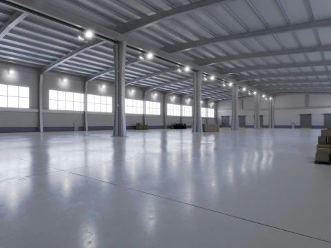 Industrial Warehouse Interior 9 3D Model