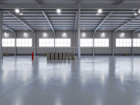 Industrial Warehouse Interior 9 3D Model