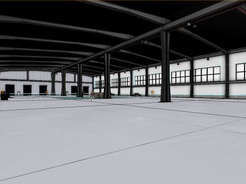 Industrial Warehouse Interior 9 3D Model