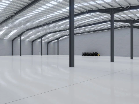 Industrial Warehouse Interior 10 3D Model