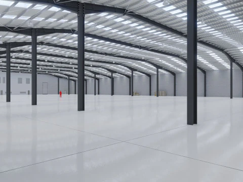 Industrial Warehouse Interior 10 3D Model
