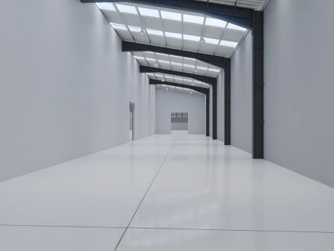 Industrial Warehouse Interior 10 3D Model