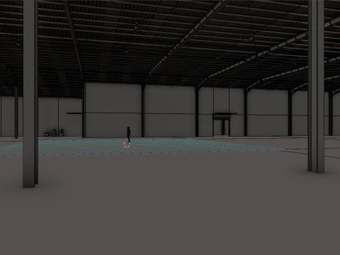 Industrial Warehouse Interior 10 3D Model