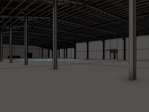 Industrial Warehouse Interior 10 Modelo 3D
