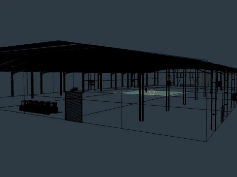 Industrial Warehouse Interior 10 3D Model