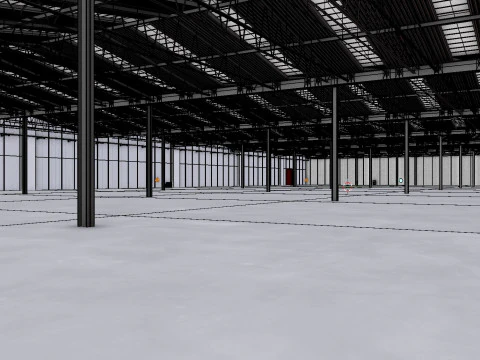 Warehouse Interior 8b 3D Model