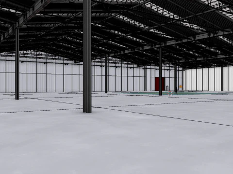 Warehouse Interior 8b 3D Model