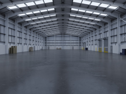 Industrial Warehouse Interior 11 3D Model