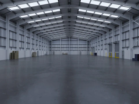 Industrial Warehouse Interior 11 3D Model