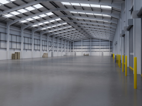 Industrial Warehouse Interior 11 3D Model