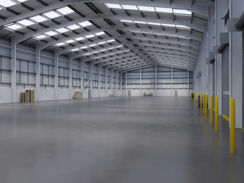Industrial Warehouse Interior 11 3D Model