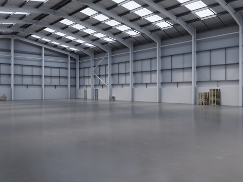 Industrial Warehouse Interior 11 3D Model