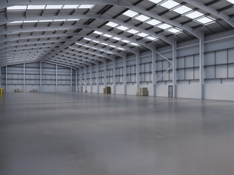 Industrial Warehouse Interior 11 3D Model