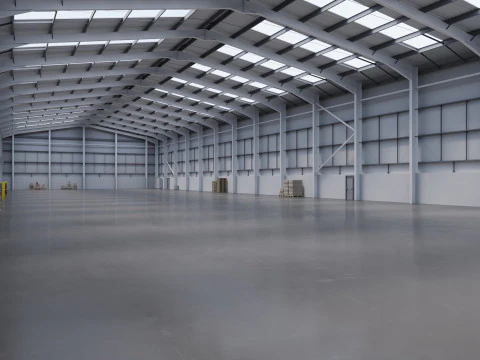 Industrial Warehouse Interior 11 3D Model