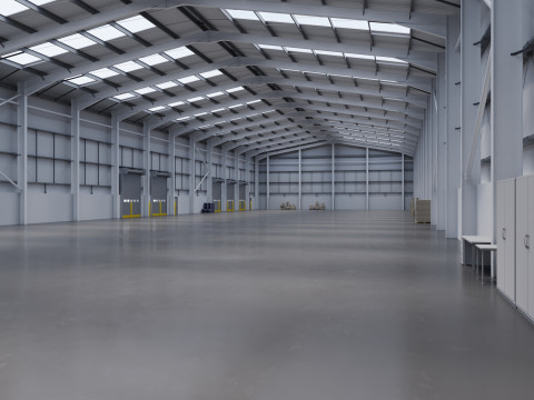 Industrial Warehouse Interior 11 3D Model