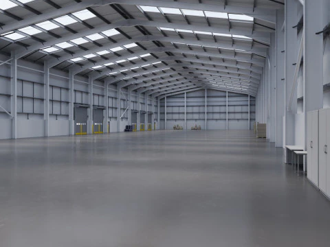 Industrial Warehouse Interior 11 3D Model