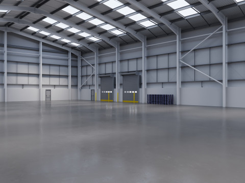 Industrial Warehouse Interior 11 3D Model