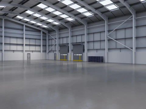 Industrial Warehouse Interior 11 3D Model