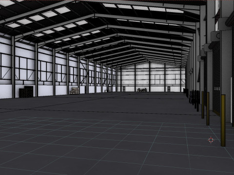 Industrial Warehouse Interior 11 3D Model