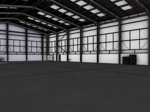 Industrial Warehouse Interior 11 3D Model