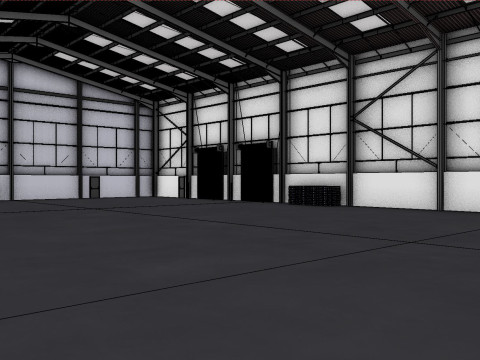 Industrial Warehouse Interior 11 3D Model