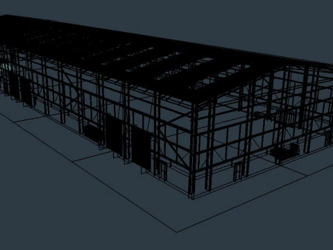 Industrial Warehouse Interior 11 3D Model