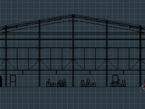 Industrial Warehouse Interior 11 3D Model