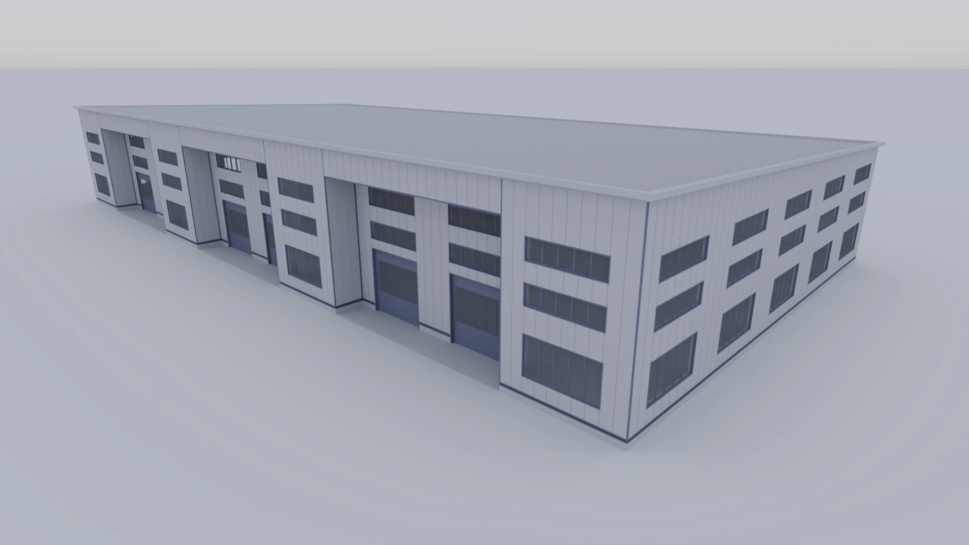 Industrial Exterior 1 3D Model .c4d .max .obj .3ds .fbx .stl .blend 