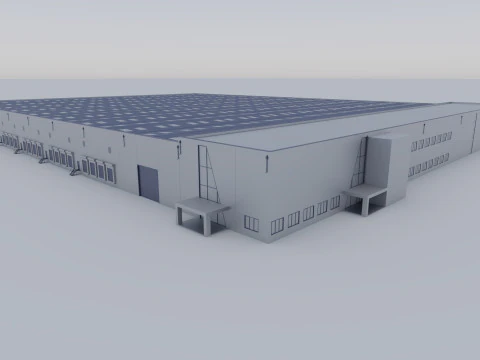 Индустриальный Экстерьер 3 3D Модель