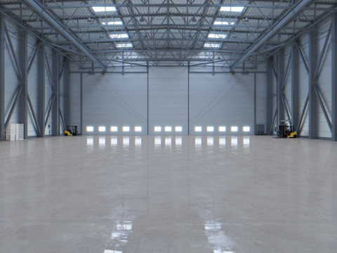 Airplane Hangar Interior 3 3D मॉडल
