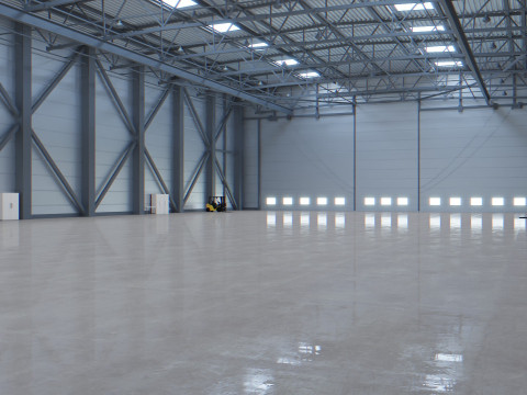 Airplane Hangar Interior 3 3D Model