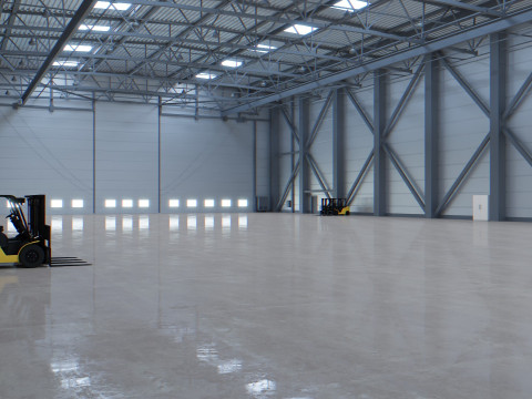 Airplane Hangar Interior 3 3D Model