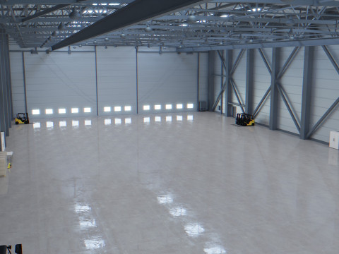 Airplane Hangar Interior 3 3D Model
