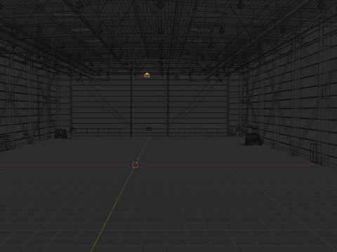 Airplane Hangar Interior 3 3D Model