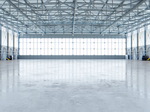 Airplane Hangar Interior 4 3D Model