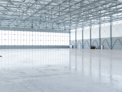 Airplane Hangar Interior 4 3D Модель