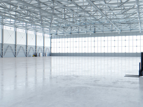 Airplane Hangar Interior 4 3D Модель
