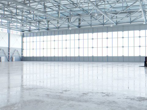 Airplane Hangar Interior 4 3D Модель