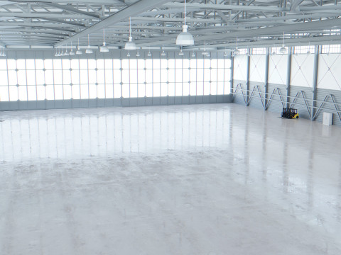 Airplane Hangar Interior 4 3D Модель