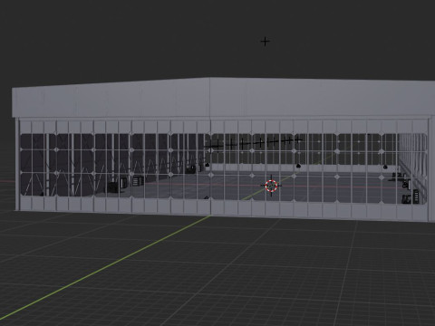Airplane Hangar Interior 4 3D Модель
