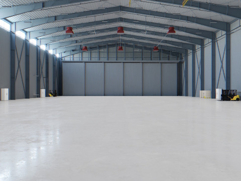 Airplane Hangar Interior 5 3D मॉडल