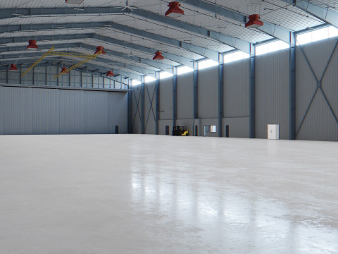 Airplane Hangar Interior 5 3D 模型