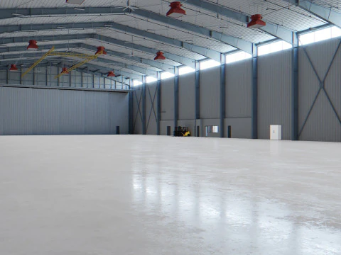 Airplane Hangar Interior 5 3D Model