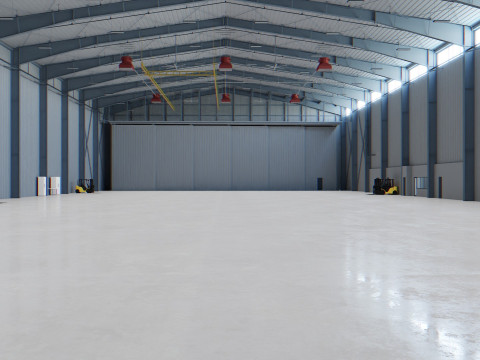 Airplane Hangar Interior 5 3D 模型