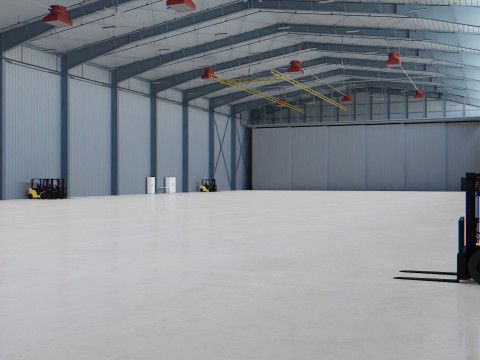 Airplane Hangar Interior 5 3D 模型