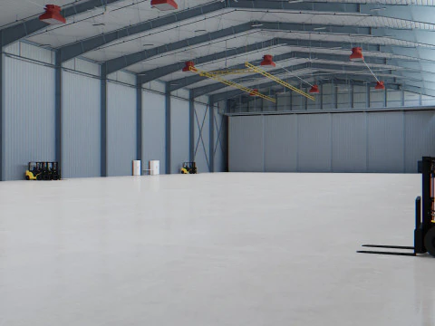 Airplane Hangar Interior 5 3D Model