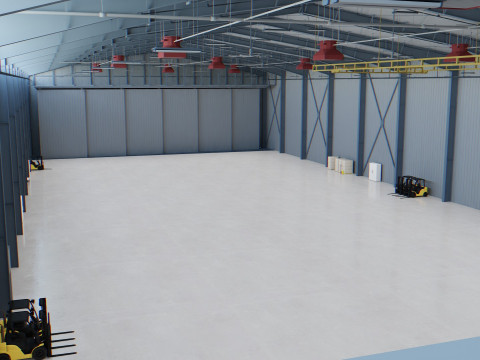 Airplane Hangar Interior 5 3D 模型