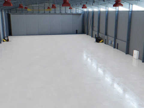 Airplane Hangar Interior 5 3D Model
