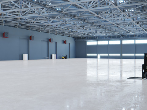 Airplane Hangar Interior 6 3D मॉडल